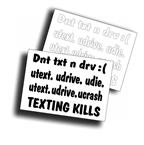 dont text and drive decals